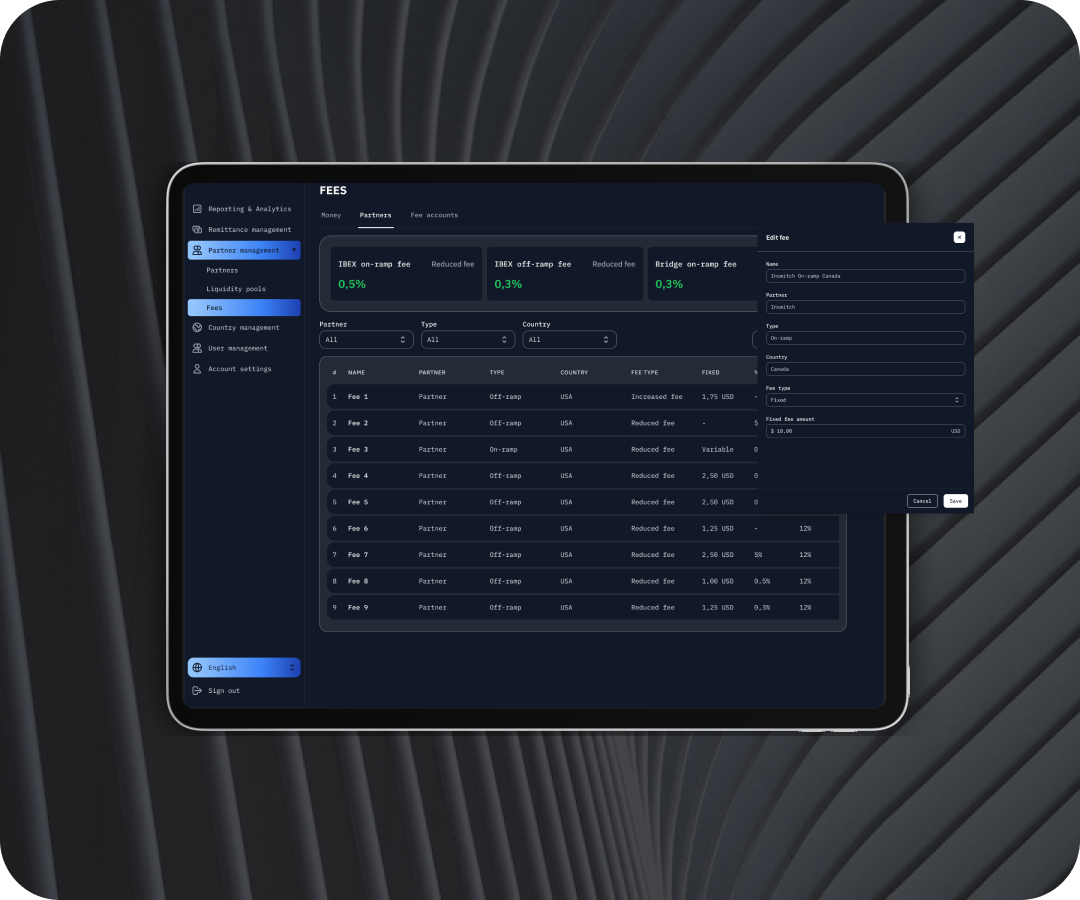 Fiat-Crypto Cross-Border Instant Transactions Platform